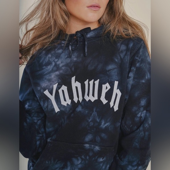 ELEVATED FAITH Yahweh Tie-Dye Unisex Hoodie - Picture 5 of 8